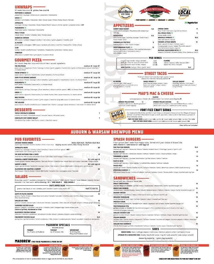 Menu page 1