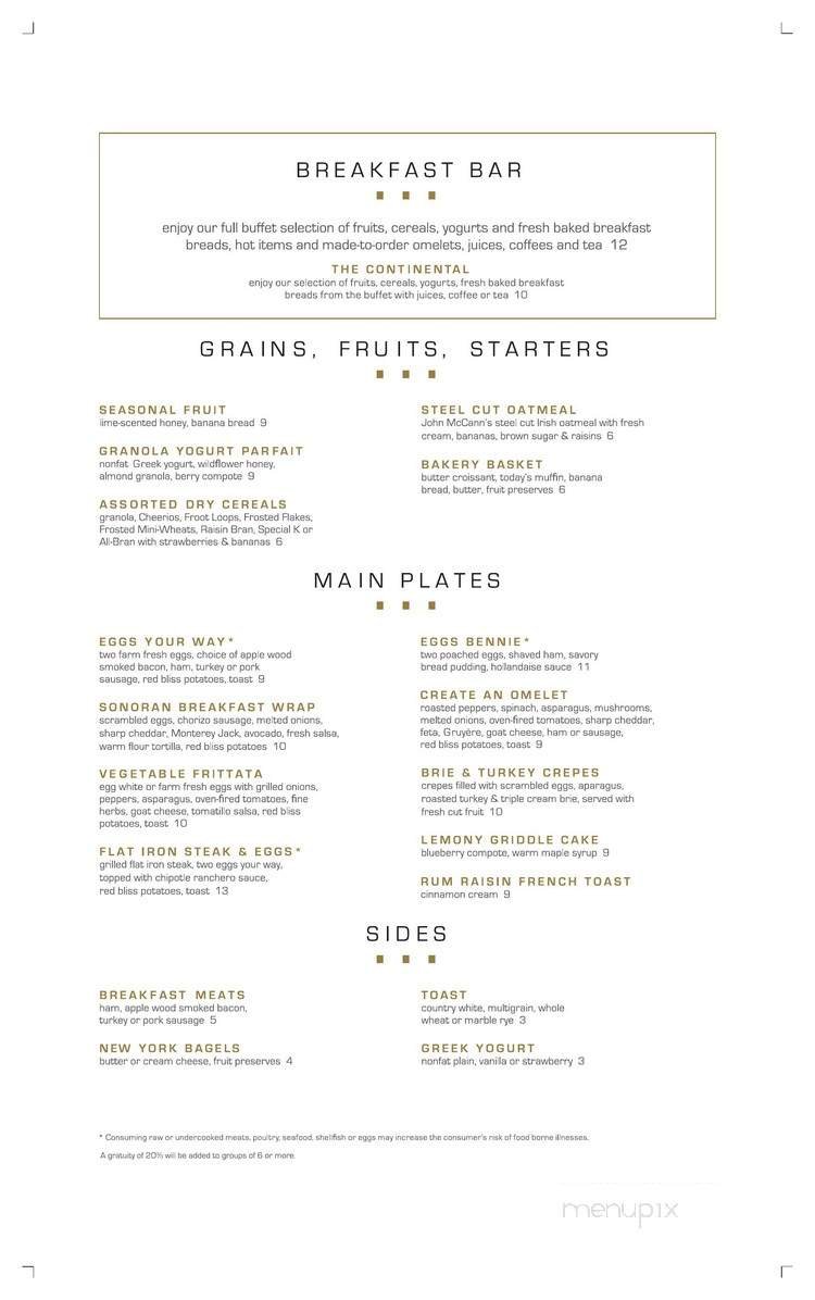 Menu page 1