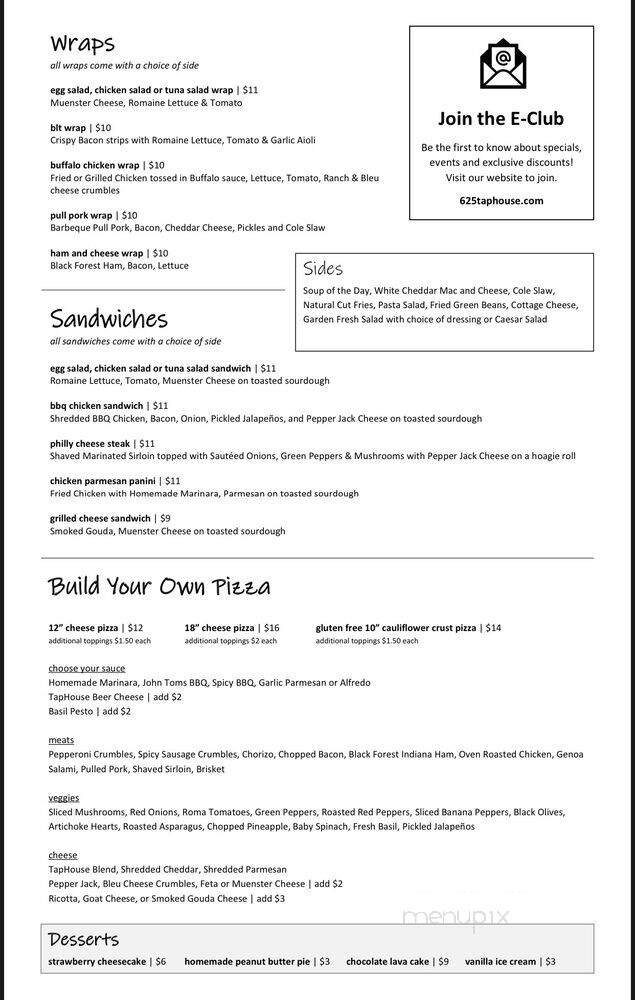 Menu page 1