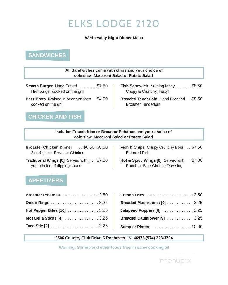 Menu page 2