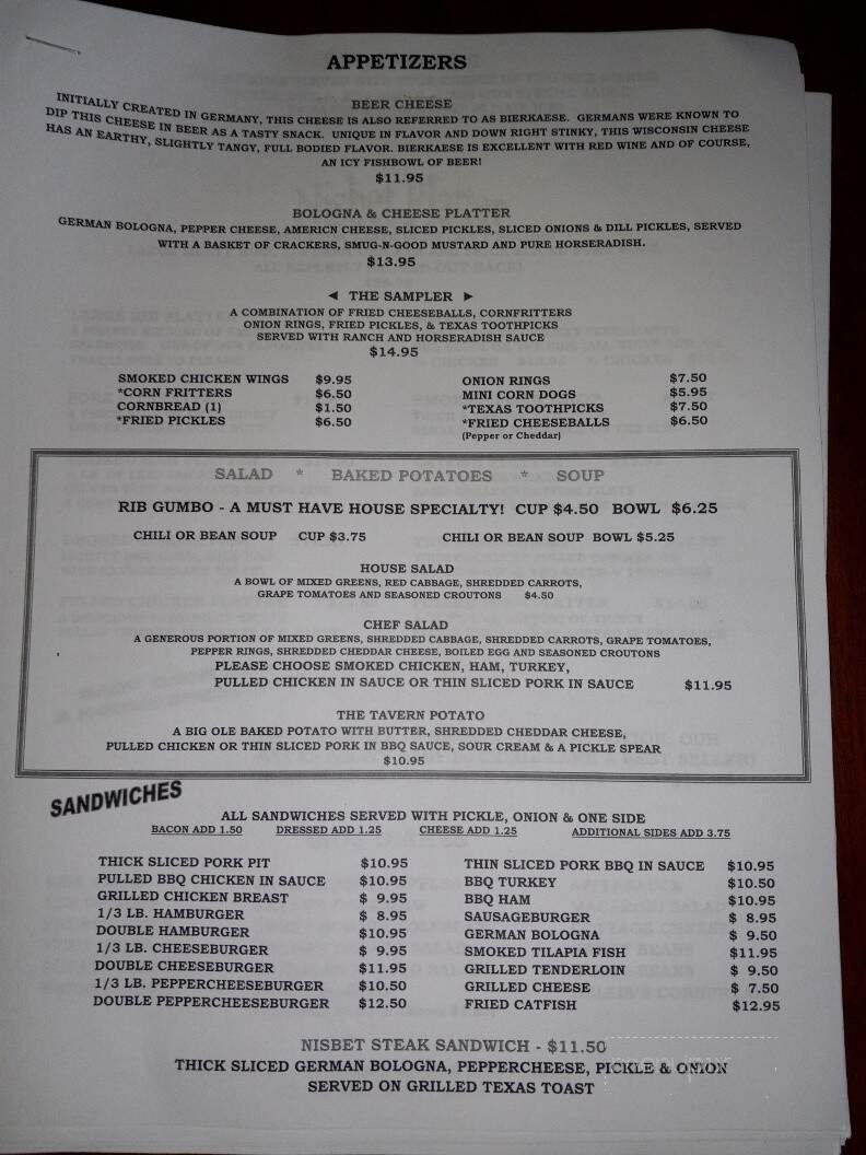 Menu page 1