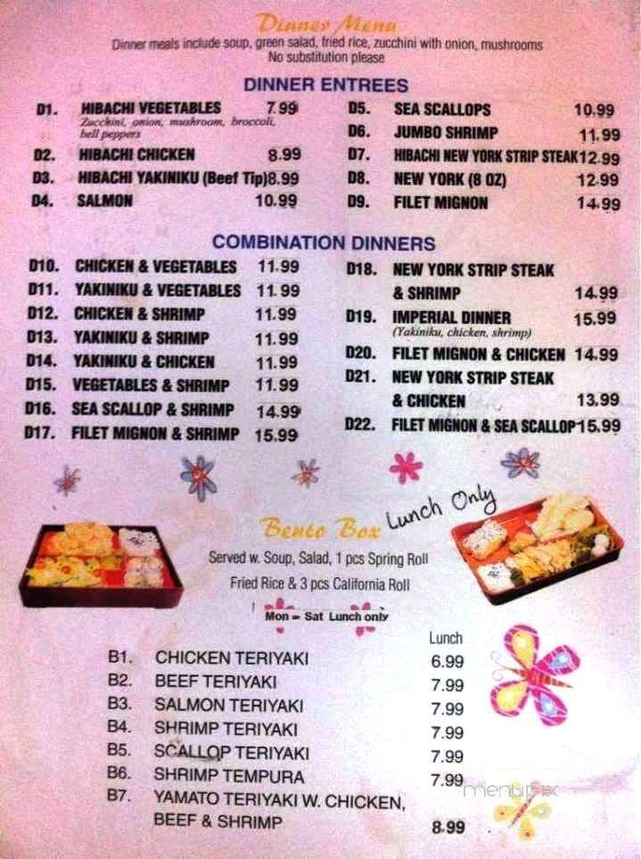 Menu page 1