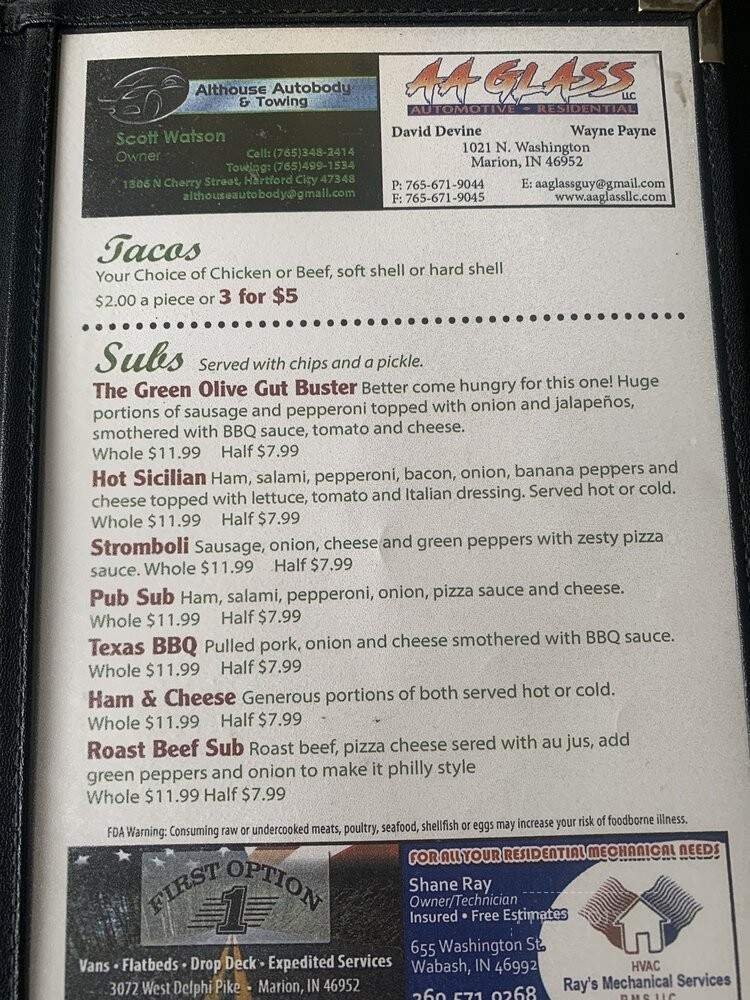 Menu page 1