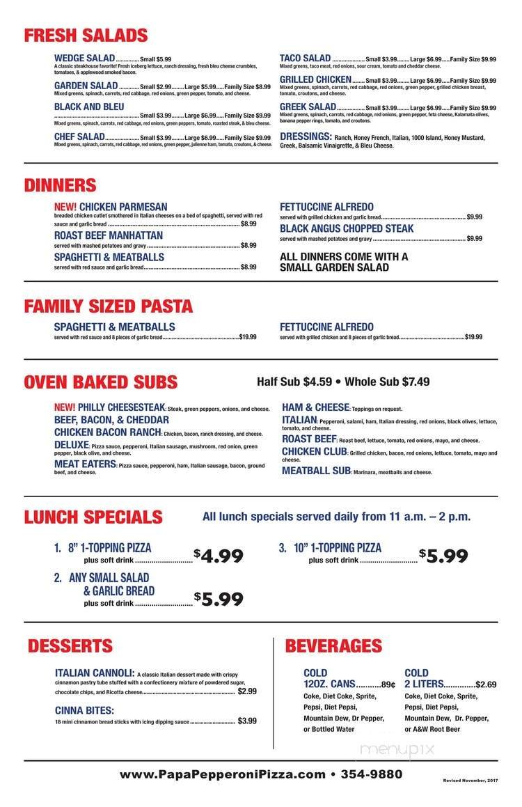 Menu page 2
