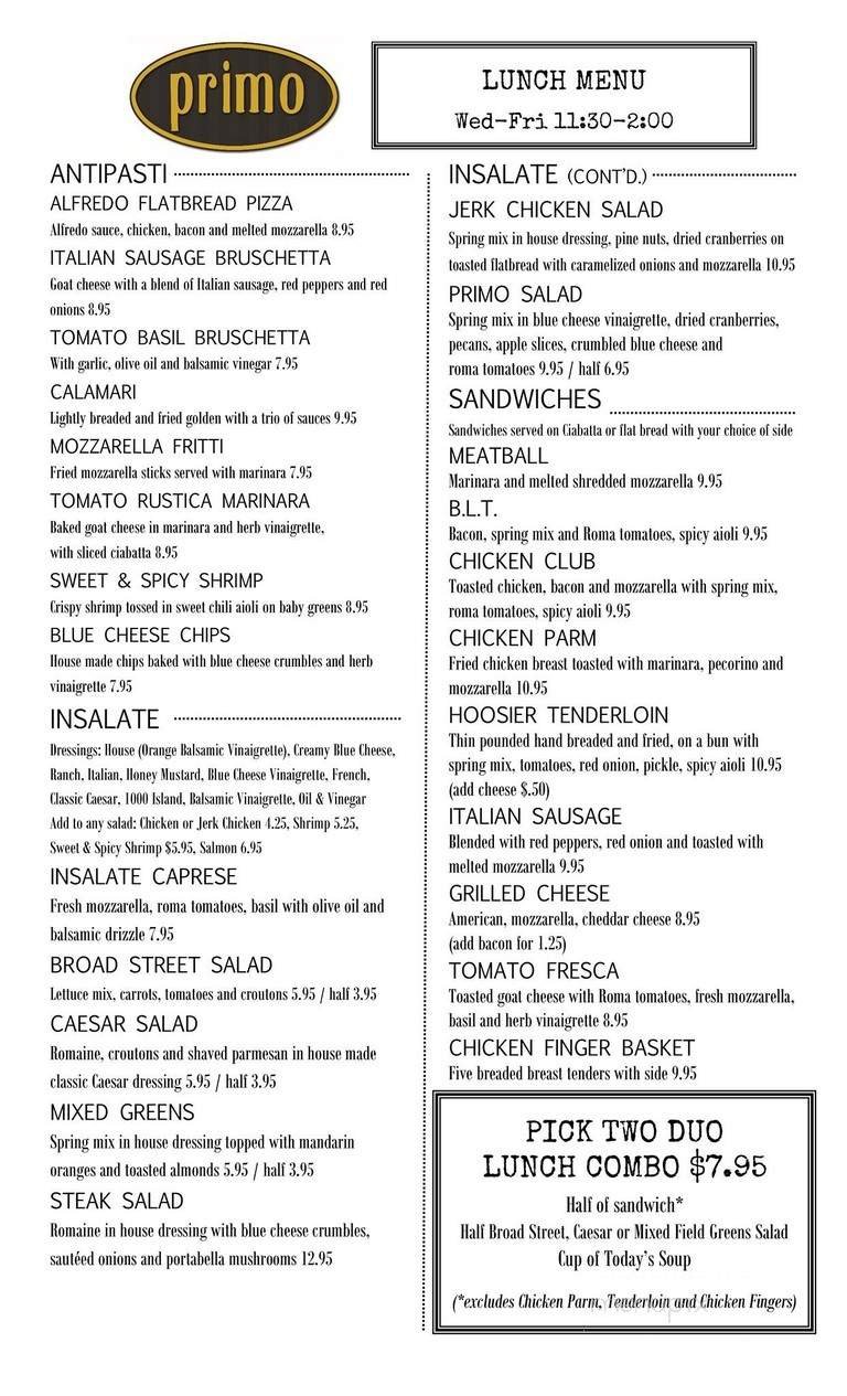 Menu page 2