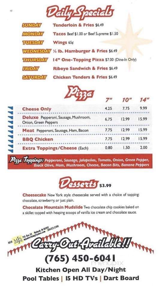 Menu page 1
