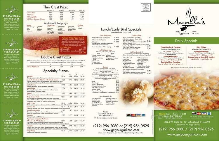 Menu page 1