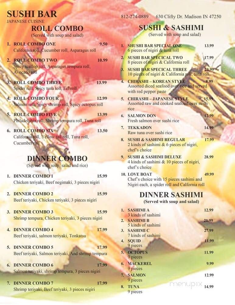 Menu page 2