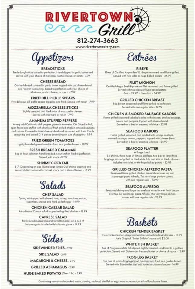 Menu page 1