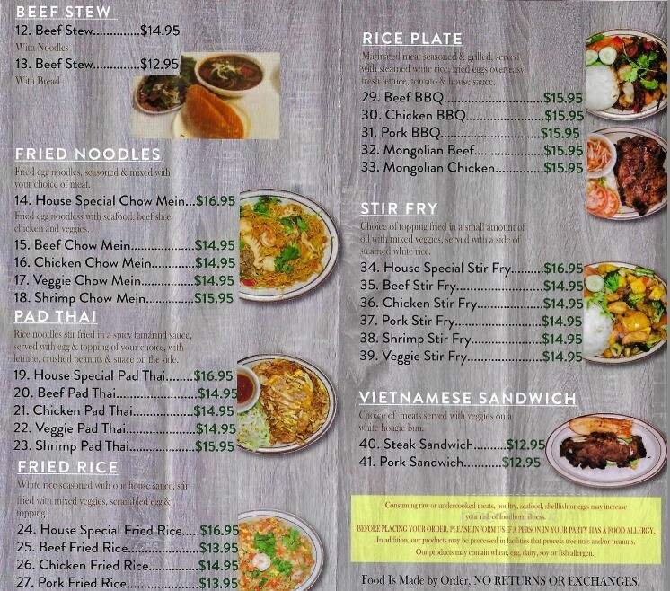 Menu page 1
