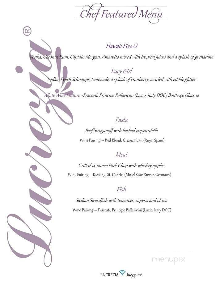 Menu page 1
