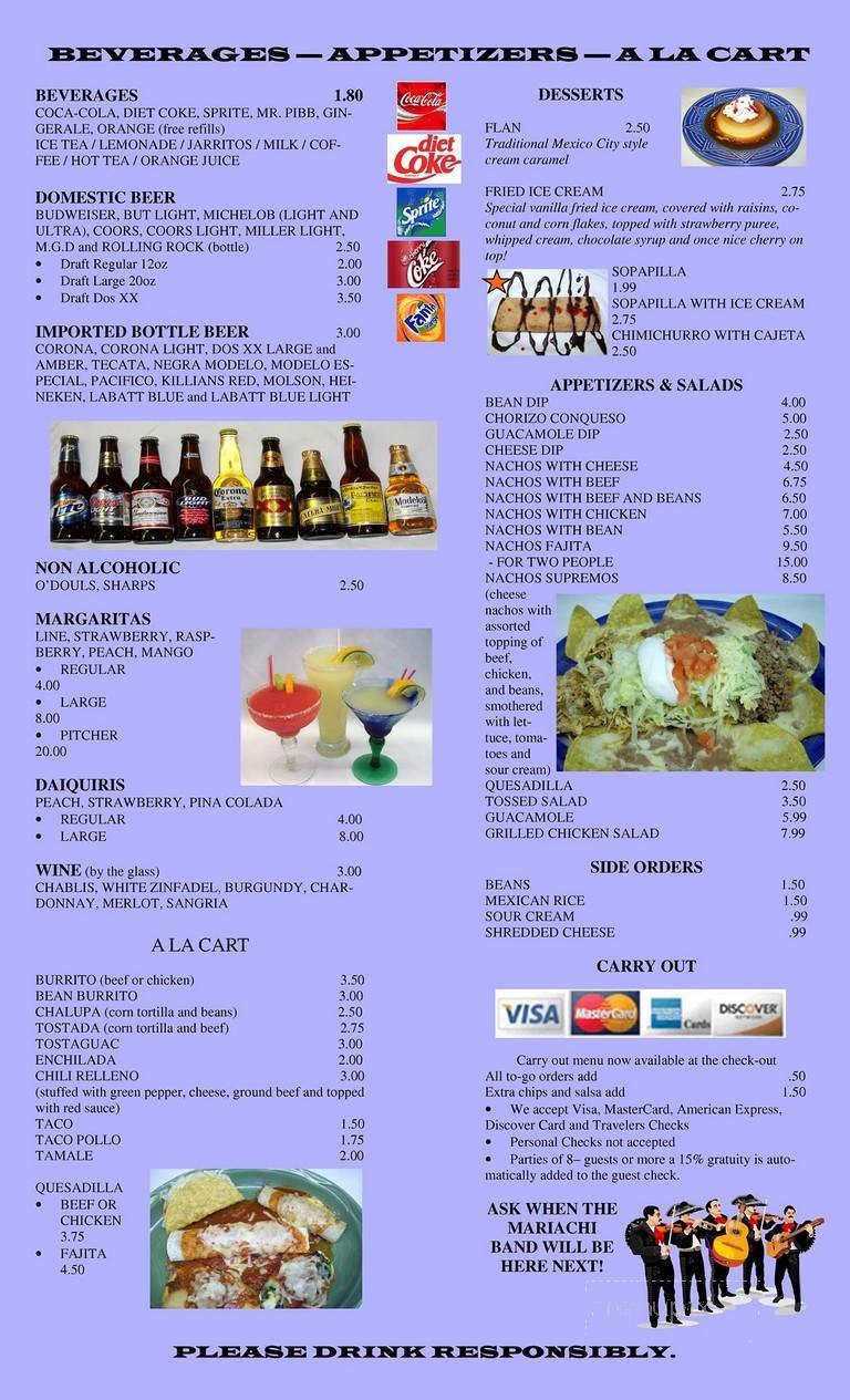 Menu page 1