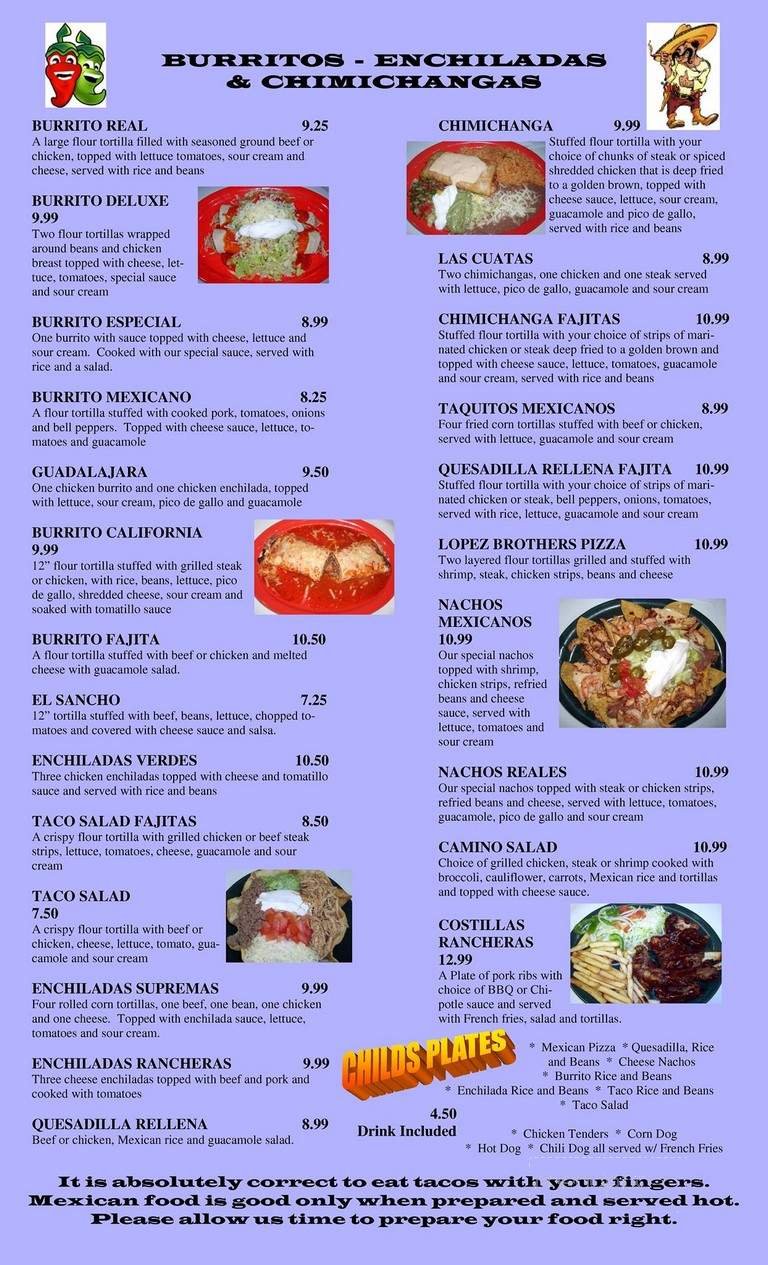Menu page 2