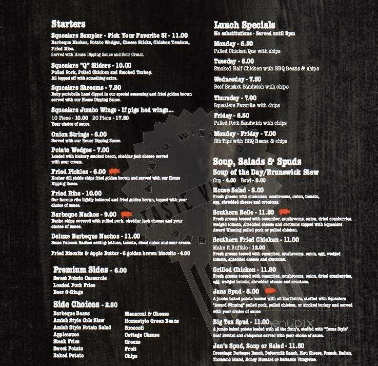 Menu page 1