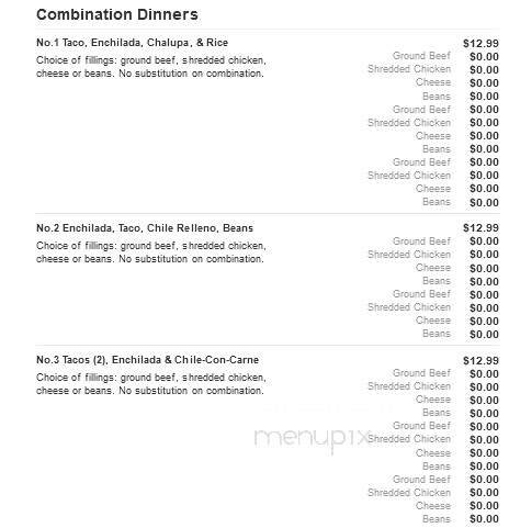 Menu page 1