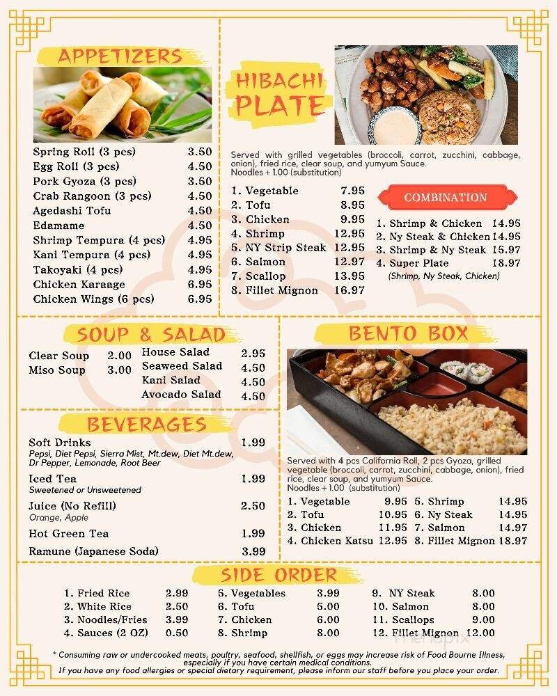 Menu page 1
