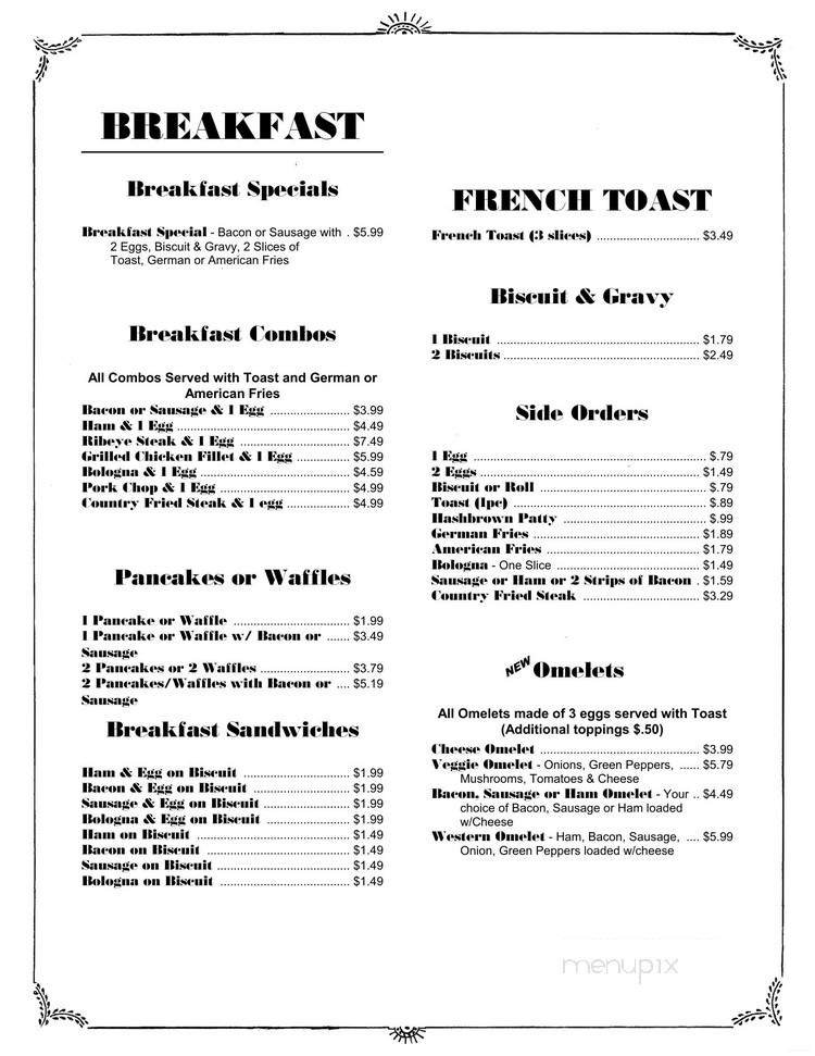 Menu page 1