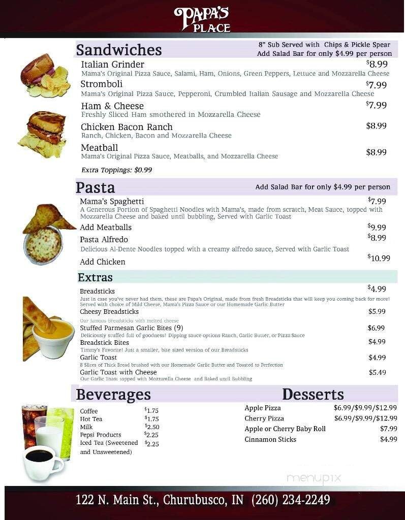 Menu page 2