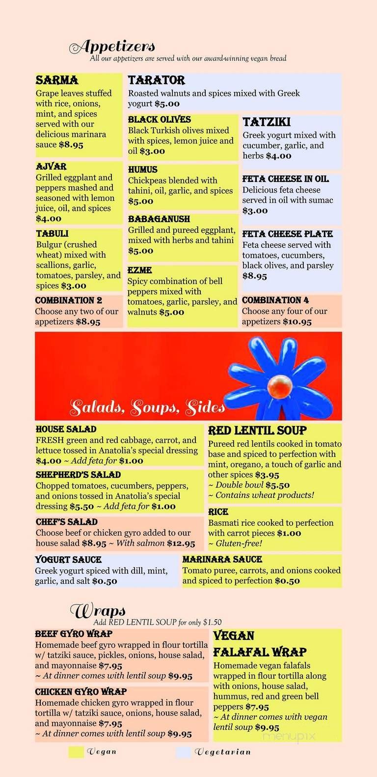 Menu page 2