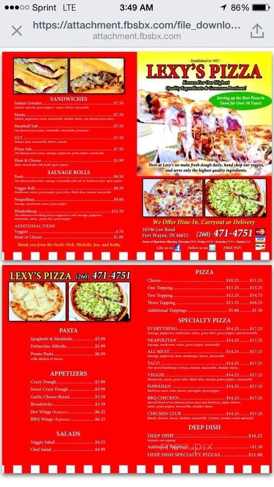 Menu page 2