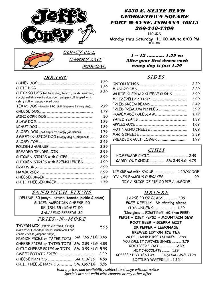 Menu page 1
