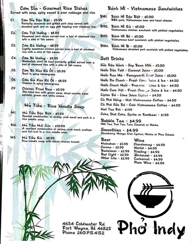 Menu page 1