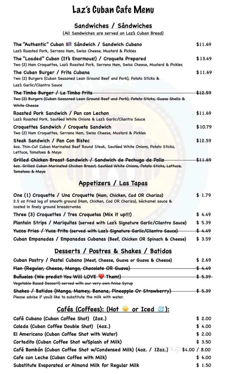 Menu page 2