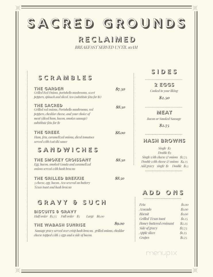Menu page 2