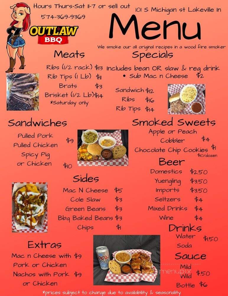 Menu page 1