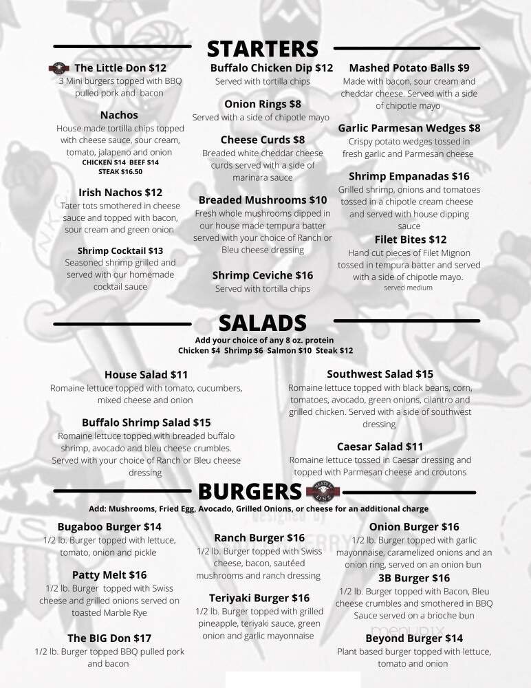 Menu page 1