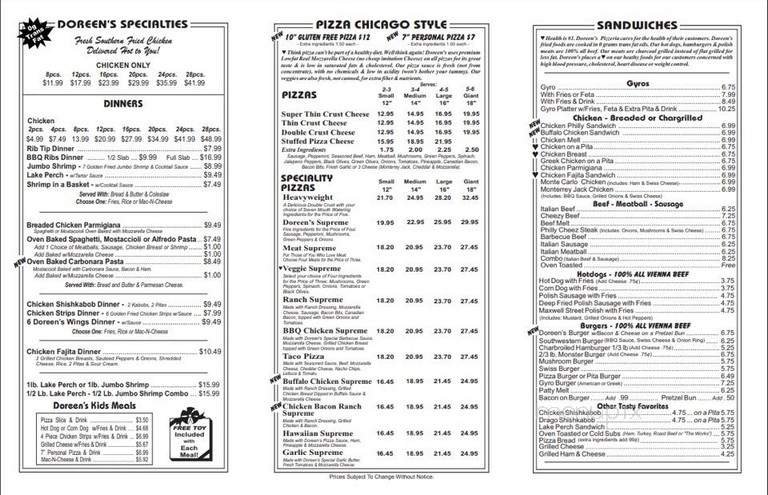 Menu page 2