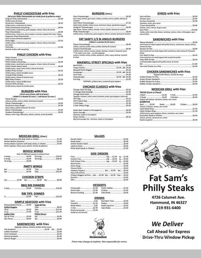 Menu page 1