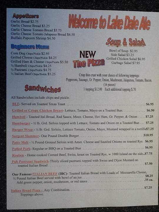 Menu page 2