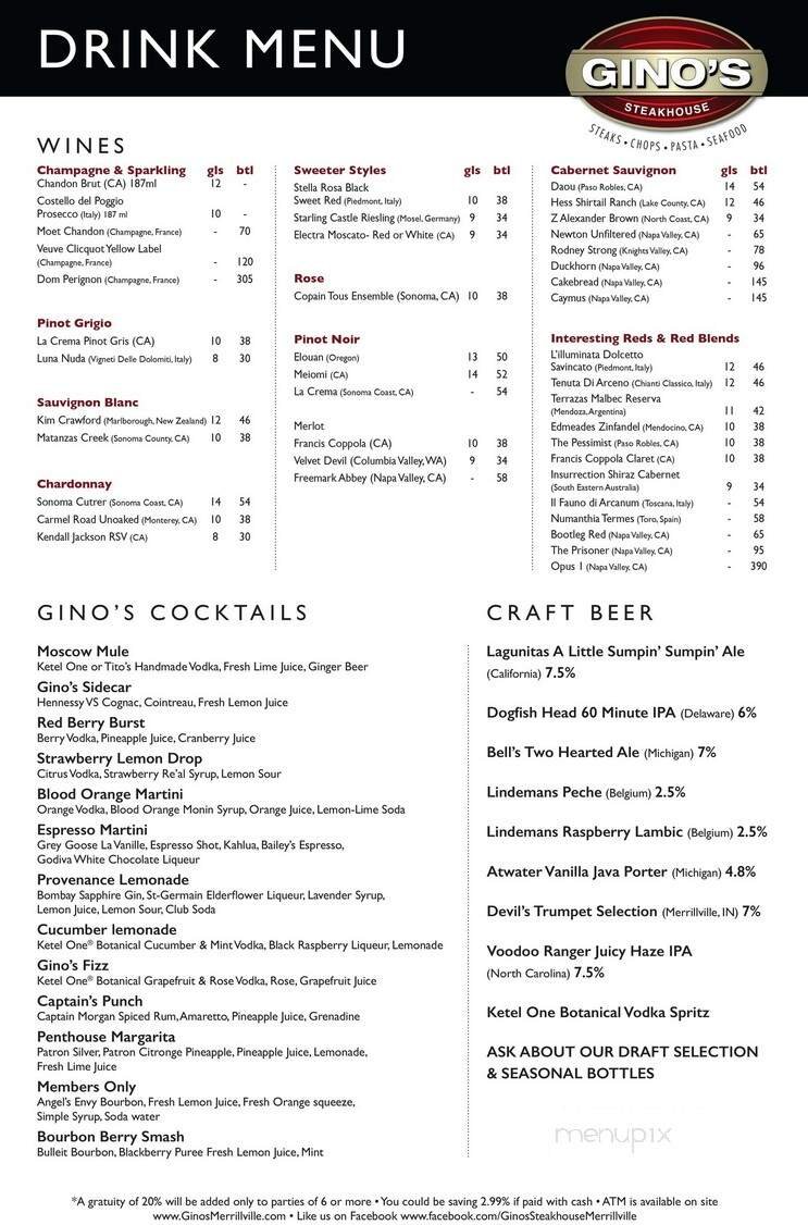 Menu page 1
