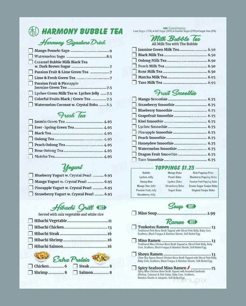 Menu page 2