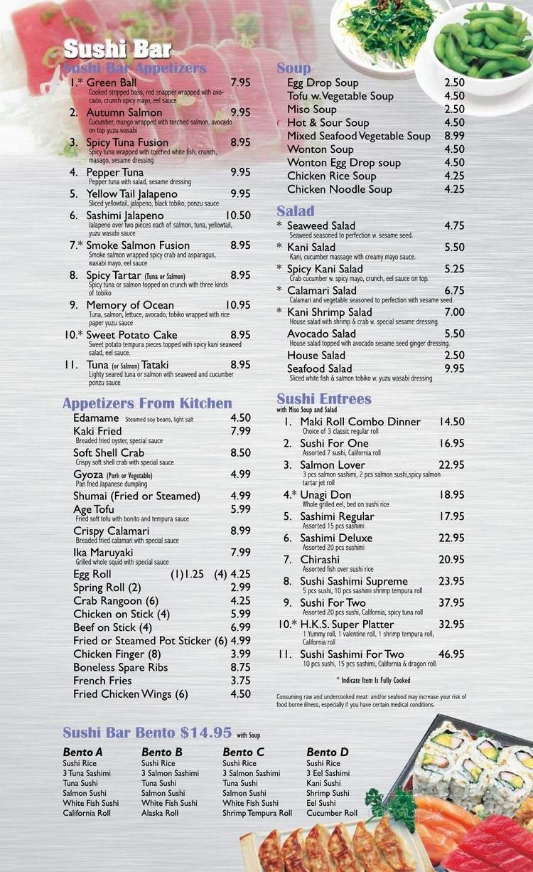 Menu page 1