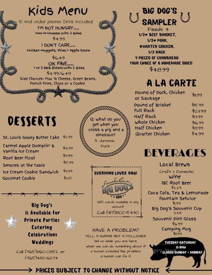 Menu page 1