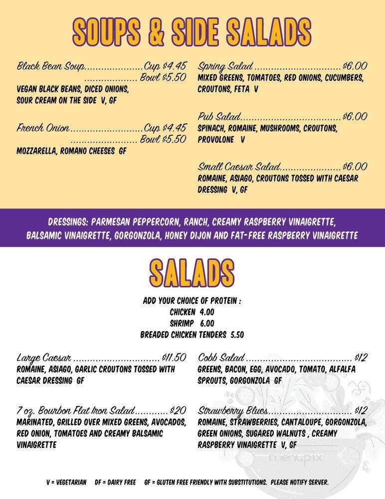 Menu page 1