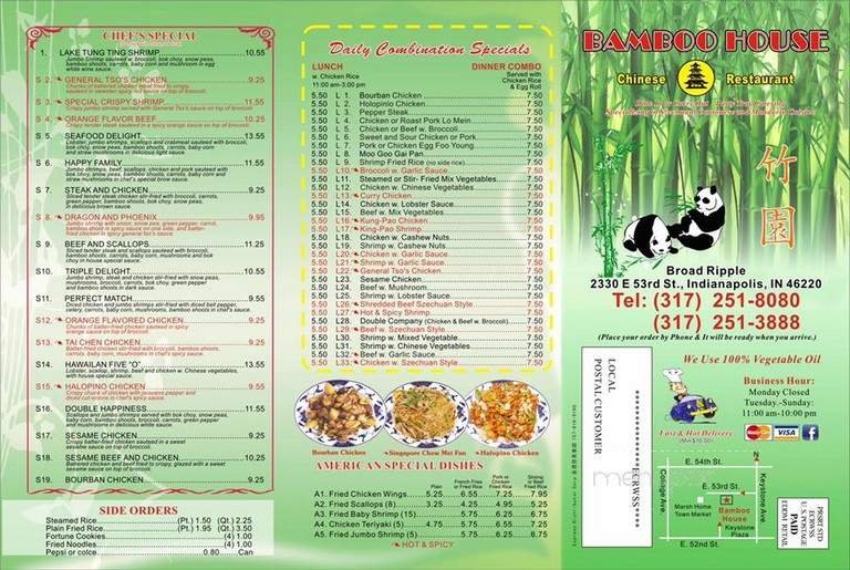 Menu page 1