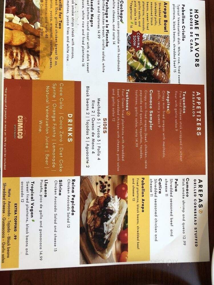 Menu page 1
