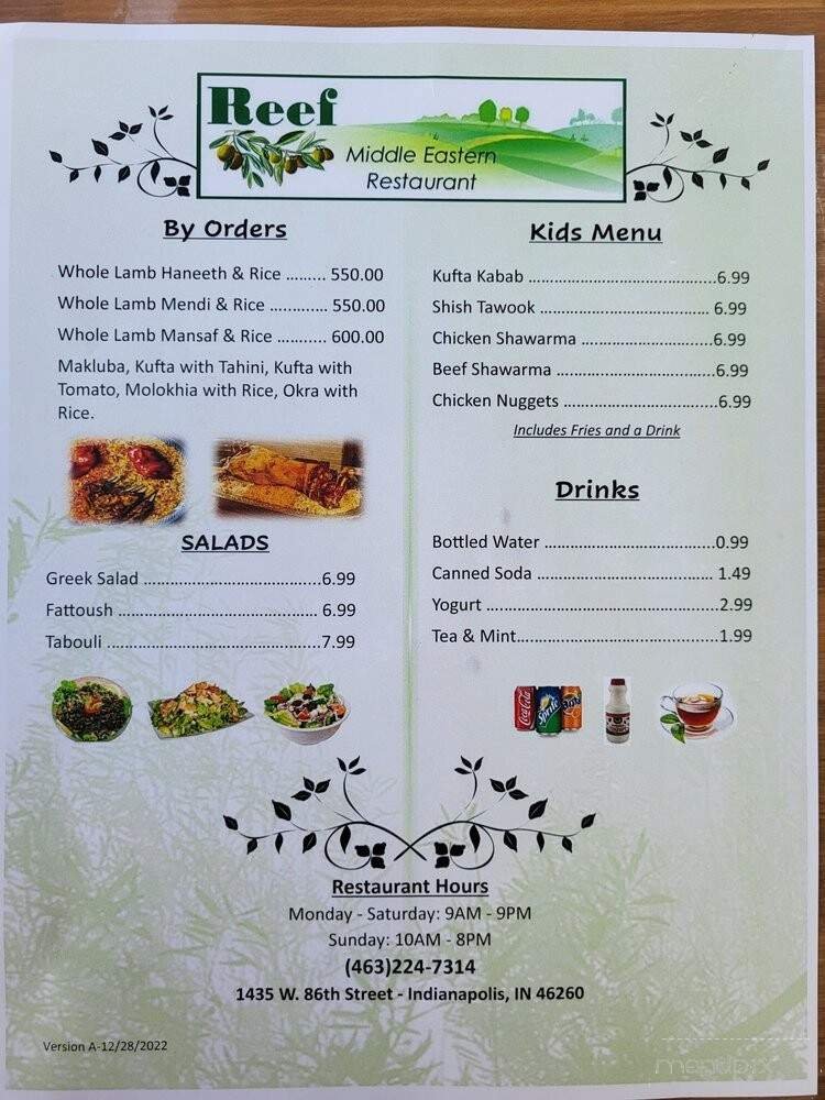 Menu page 1