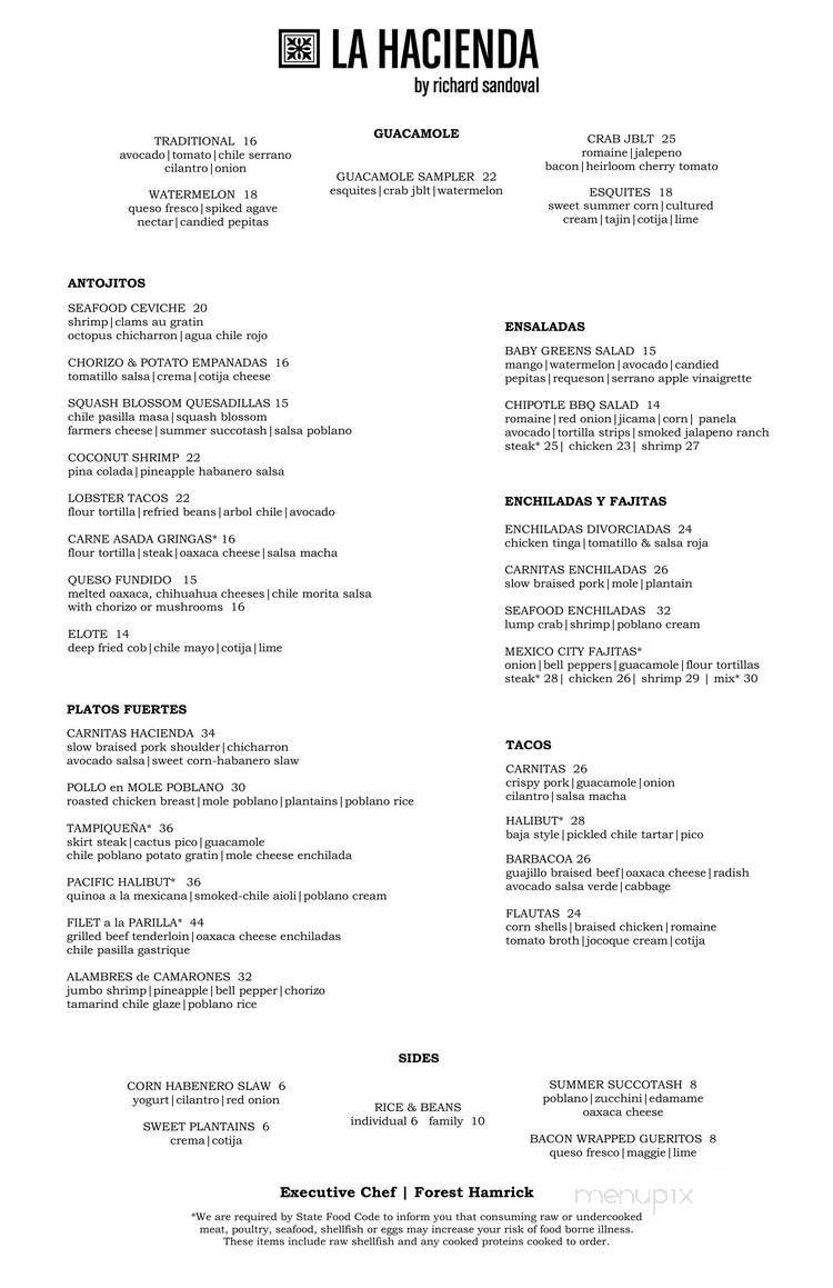 Menu page 1
