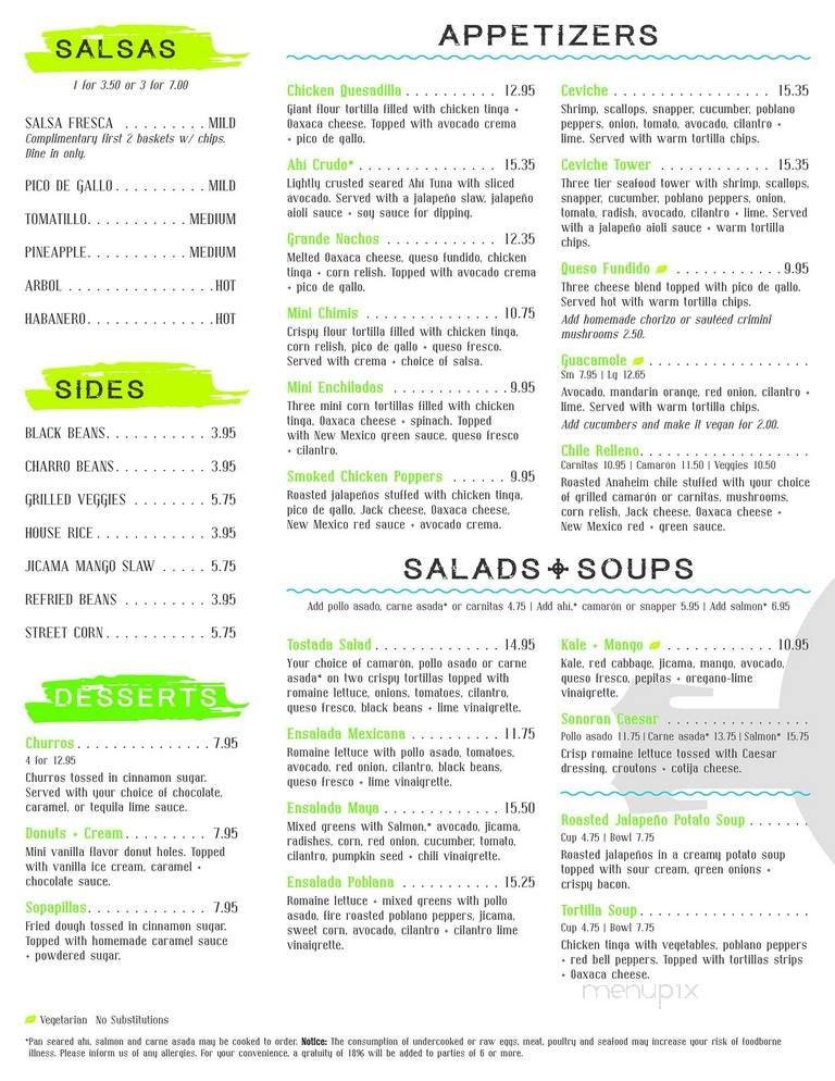 Menu page 1