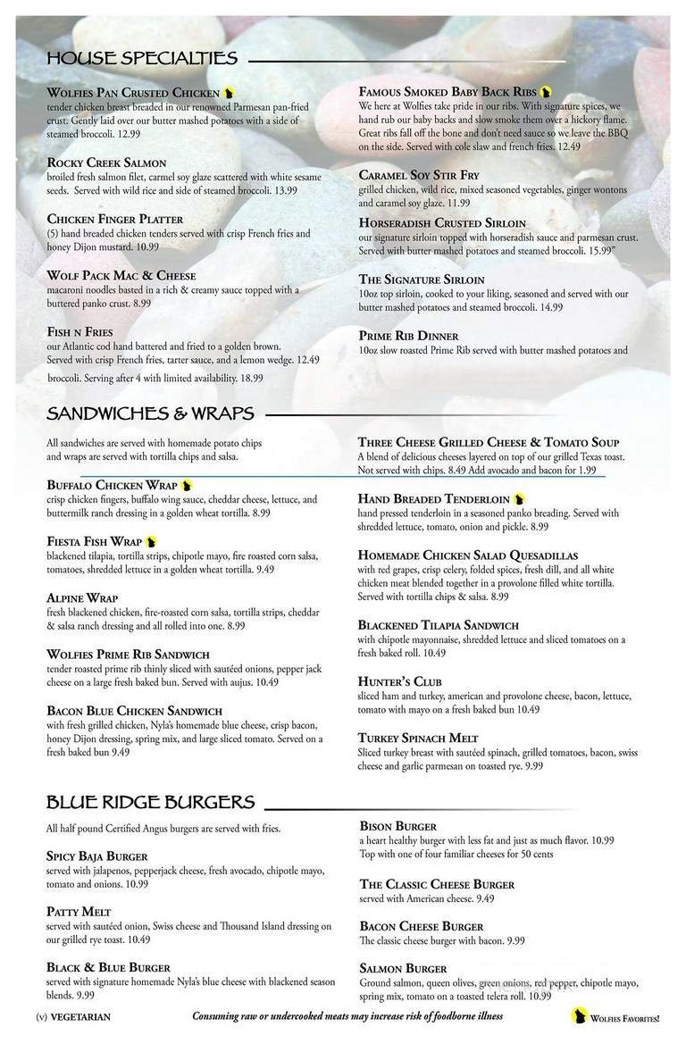 Menu page 2