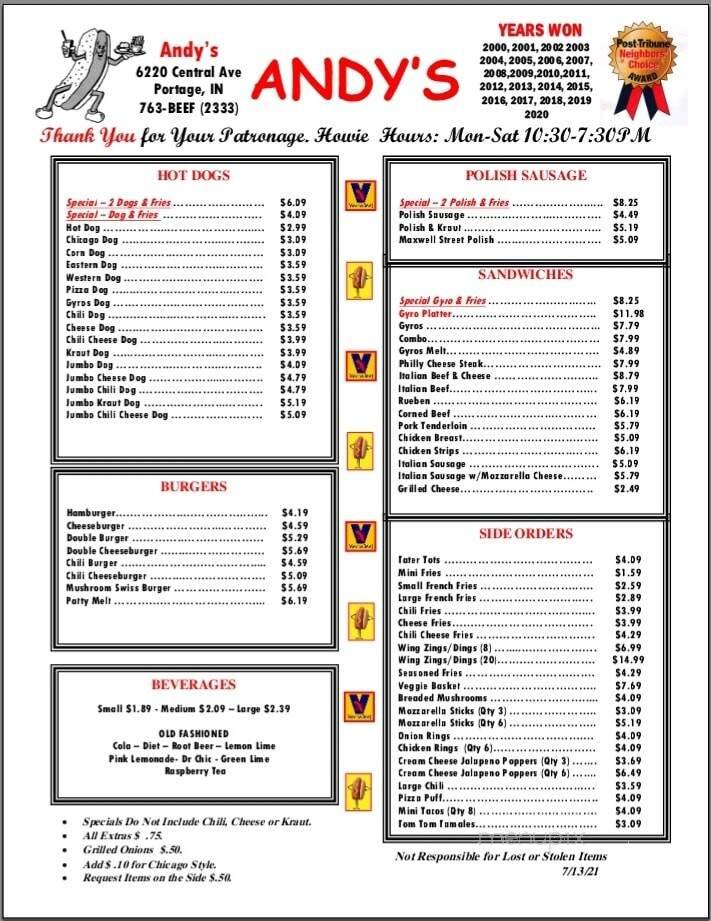 Menu page 2