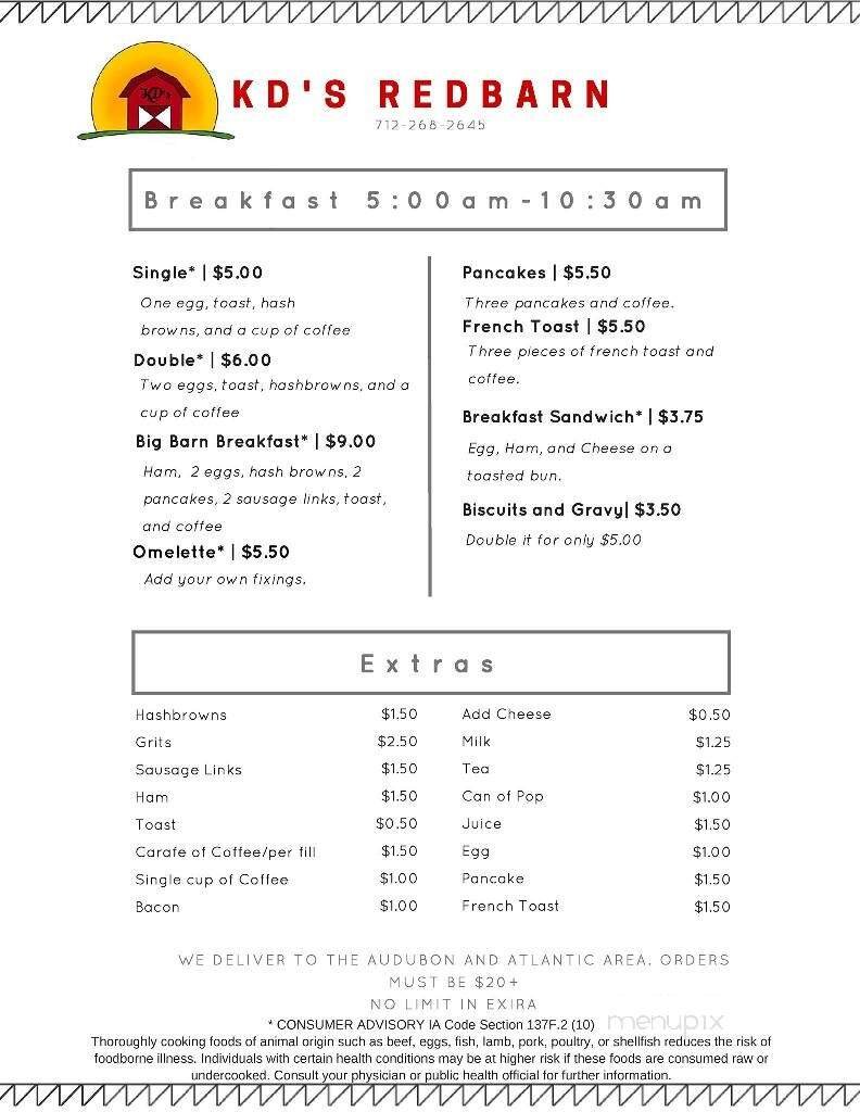 Menu page 1