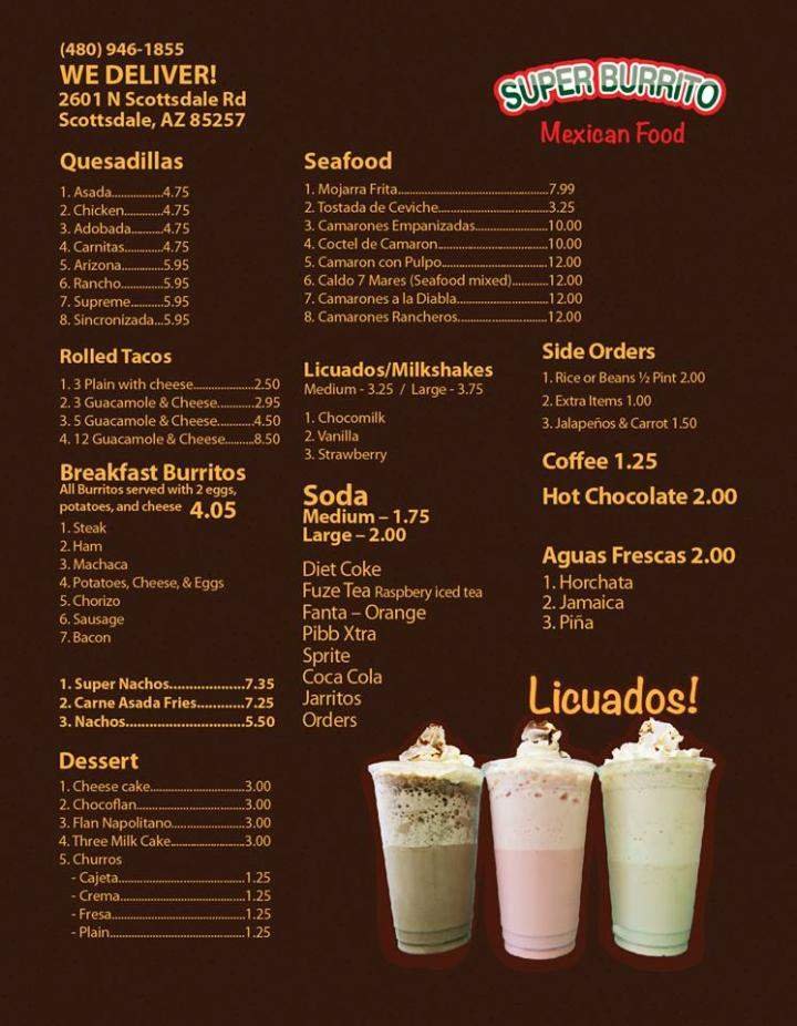 Menu page 1