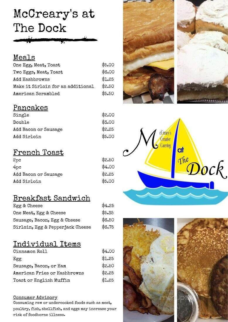 Menu page 1