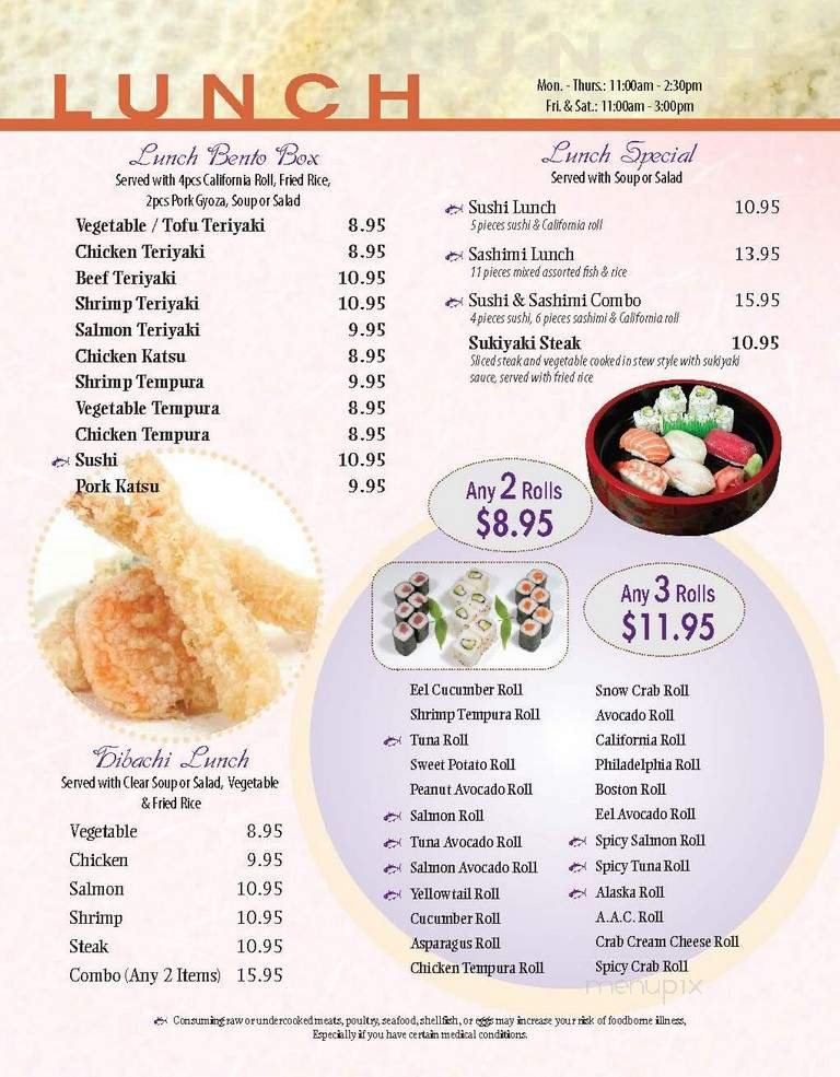 Menu page 1