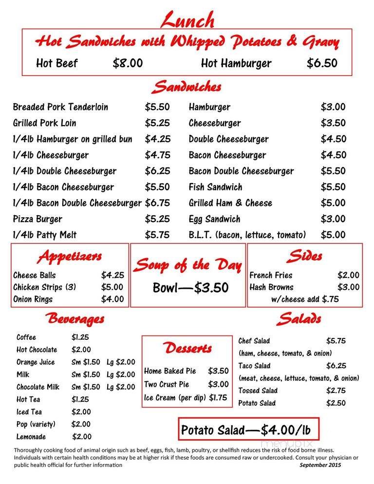 Menu page 2